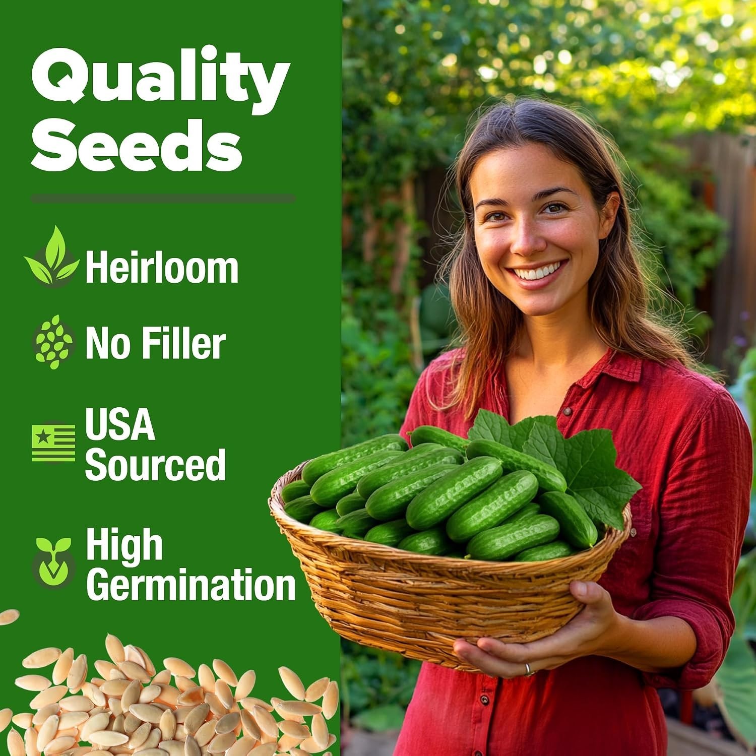 Fast-Growing Persian Cucumber Seeds – Indoor/Outdoor Gift for Plant Lovers – 50+