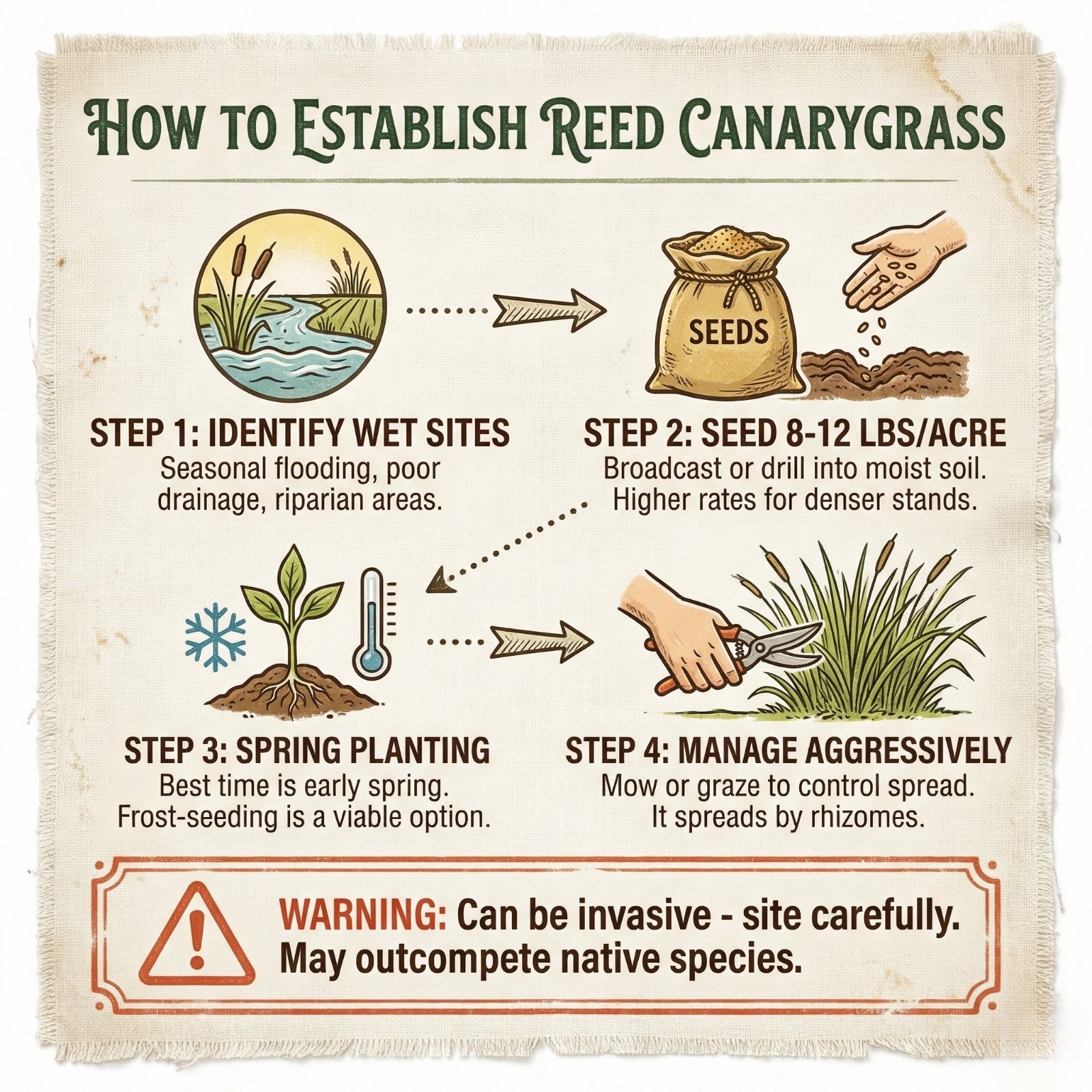 Old Cobblers Farm™ Wicked Tuff Turf Reed Canarygrass – Wetland & Erosion Control