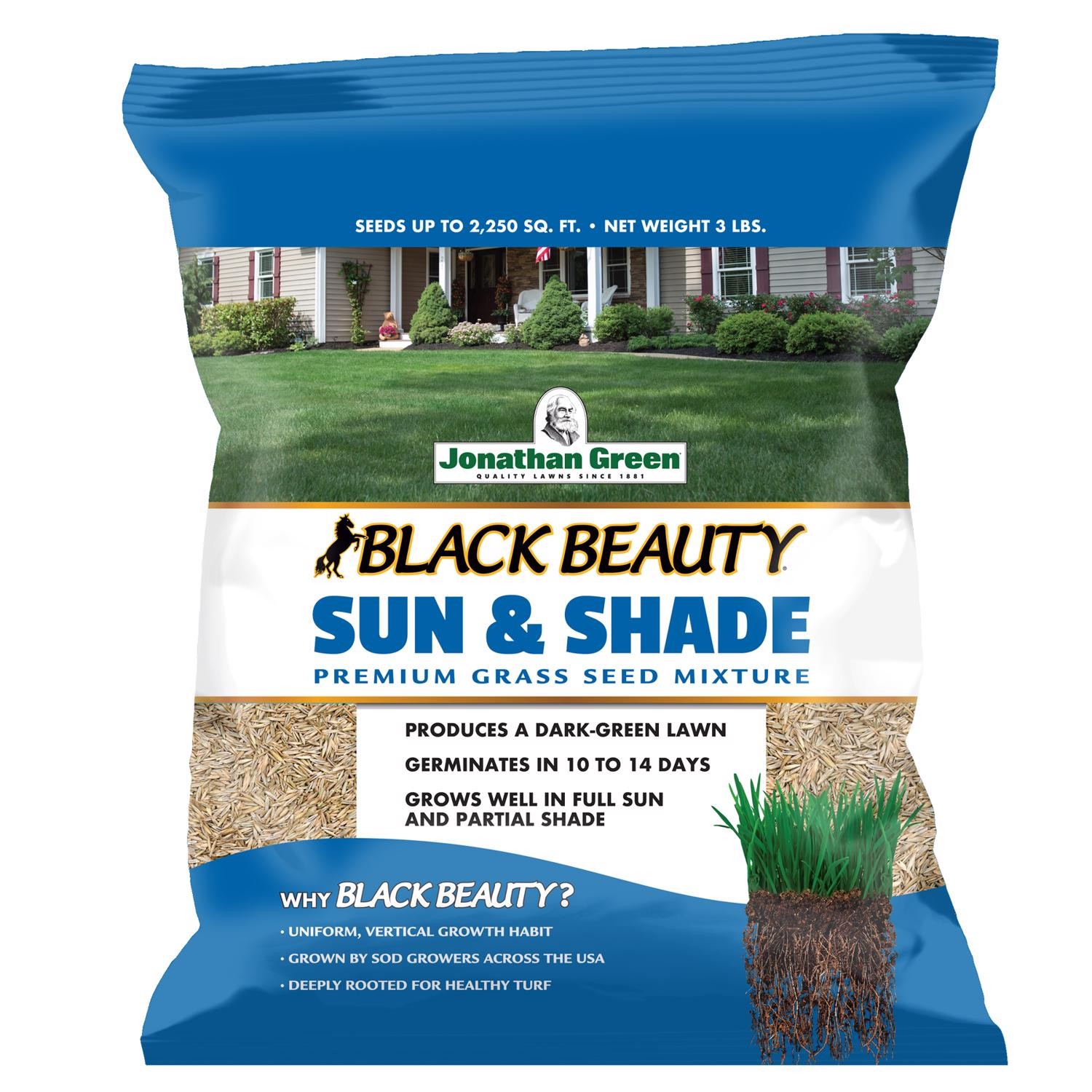 Jonathan Green Area All Purpose Sun and Shade Grass Seed Mixture 3 lbs. 2250 sq.