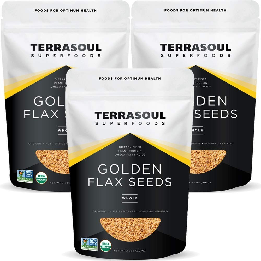 Terrasoul Superfoods Golden Flax Seeds 3 Pack