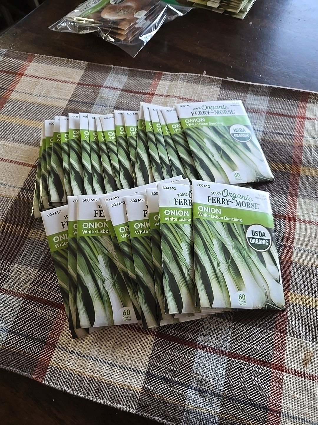 Ferry-Morse 2025 Seed Onion White Lisbon Bunching Organic 600mg