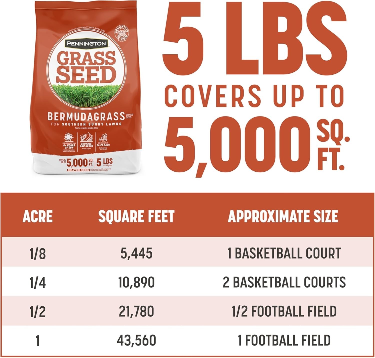 Bermudagrass Grass Seed 5 lb