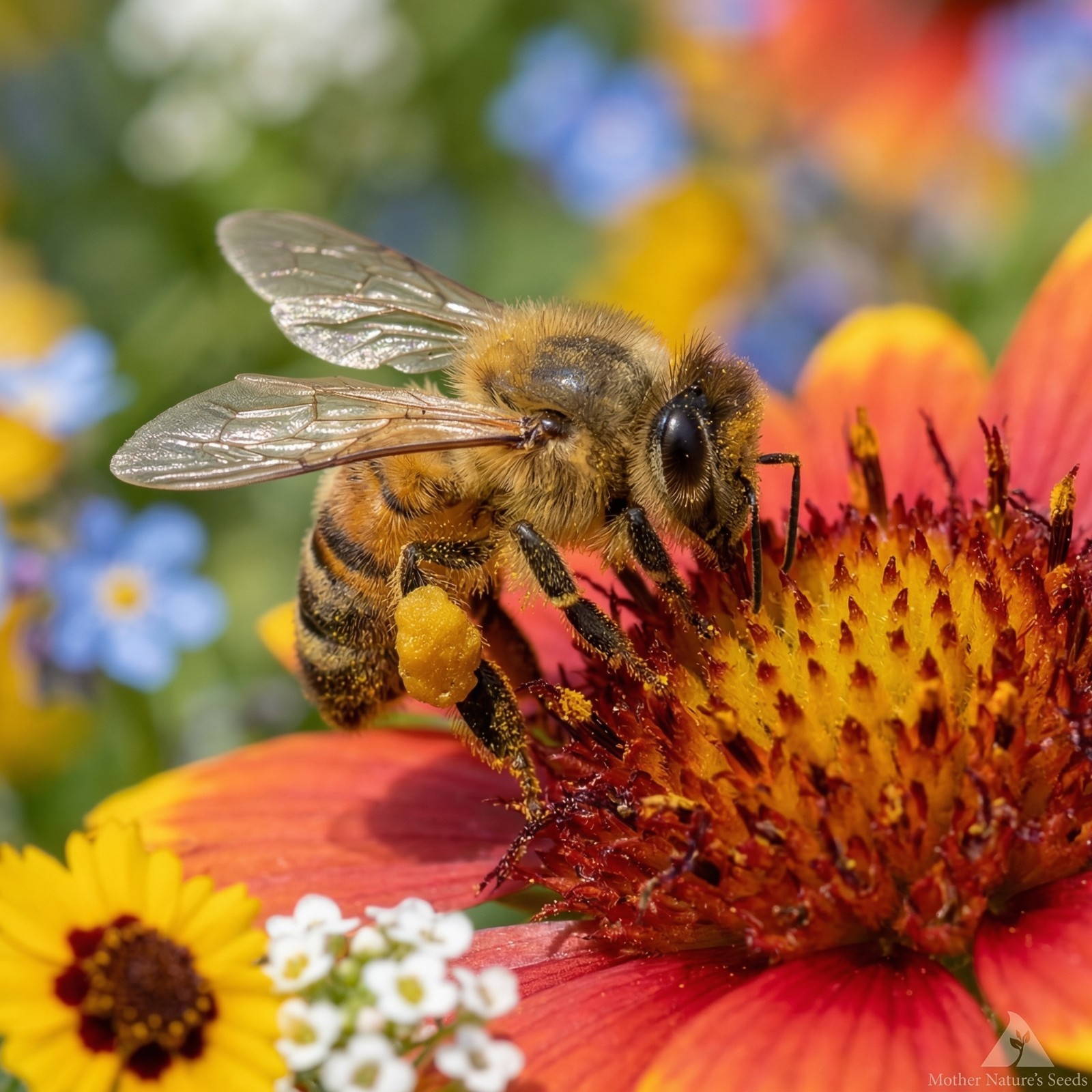Mother Nature’s Super Mix BEES 38 Species Flowers Wildflowers Non-GMO 1000 Seeds