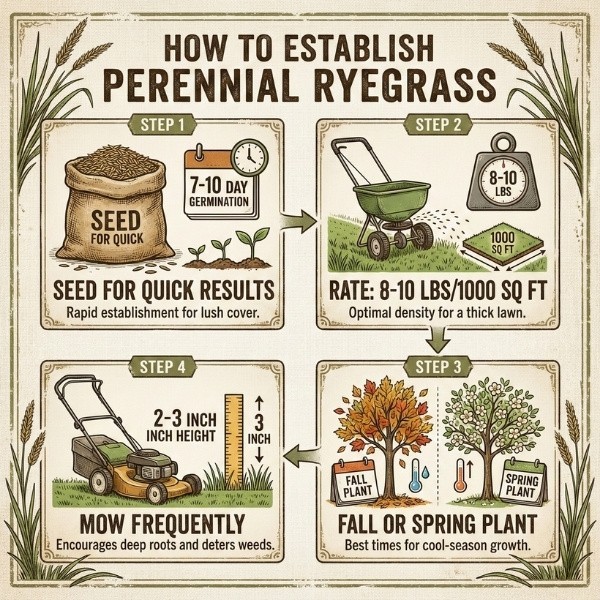 Old Cobblers Farm™ Wicked Tuff Turf Perennial Ryegrass Seed – Fast-Germinating