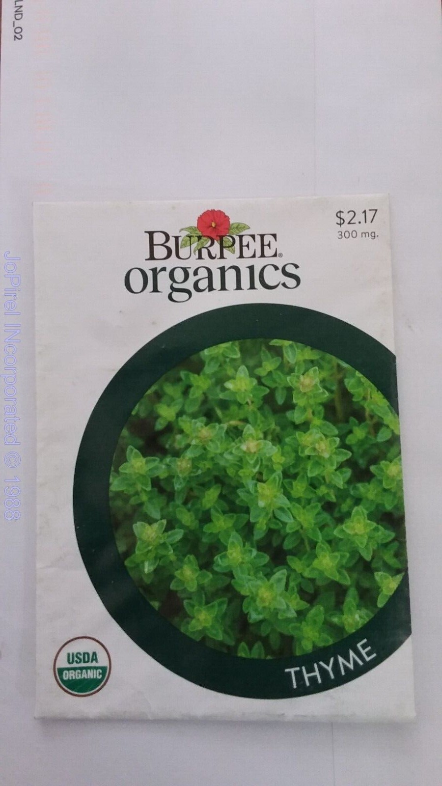 Thyme 250MG Herb Seeds NON-GMO – Ferry Morse 80 days to harvest 12/22