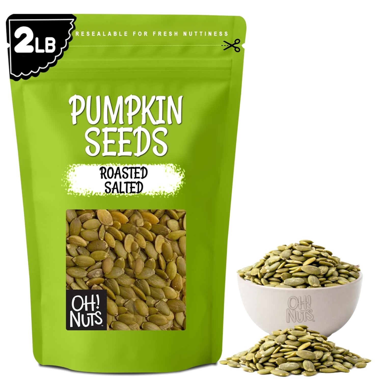Keto-Friendly Pumpkin Seeds – 2 lb Resealable Bag