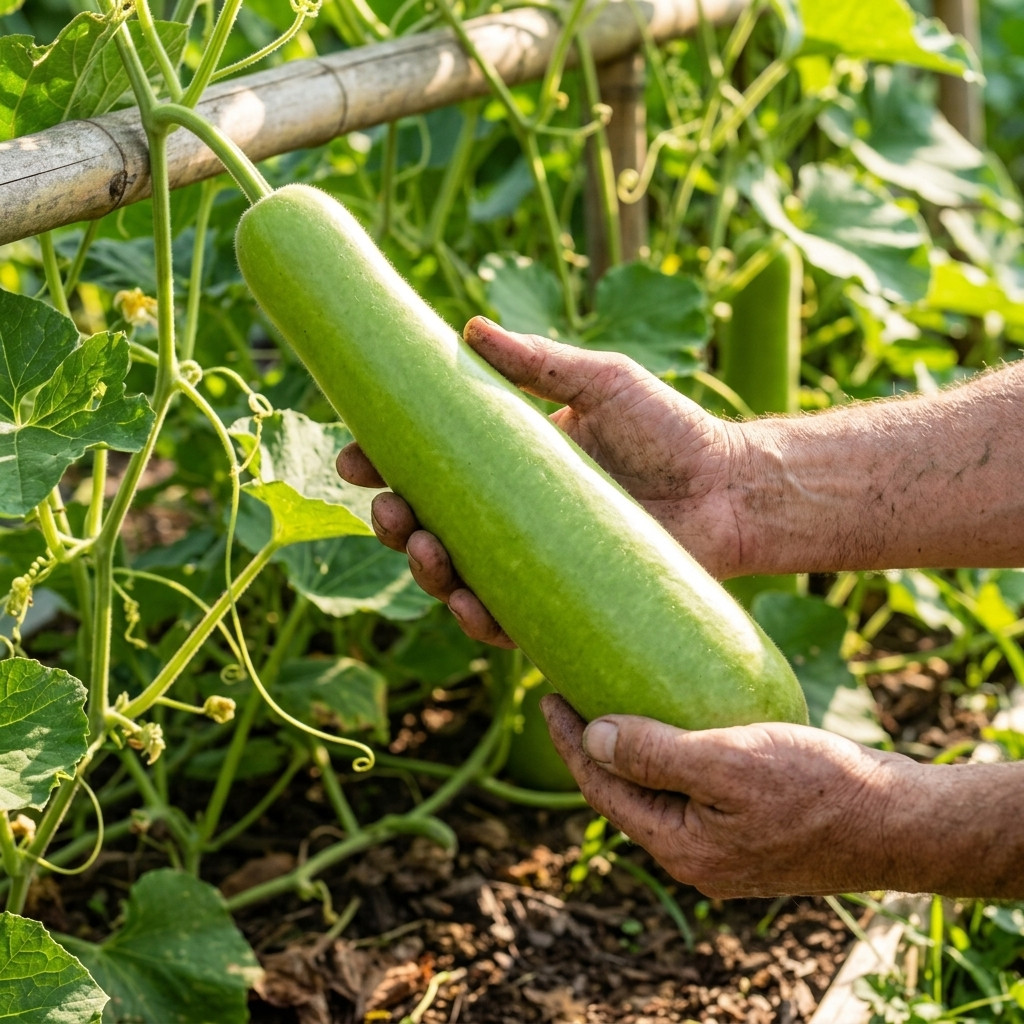 35 Bottle Gourd Seeds – Heirloom Calabash Opo Squash – Vigorous Vines for Garden