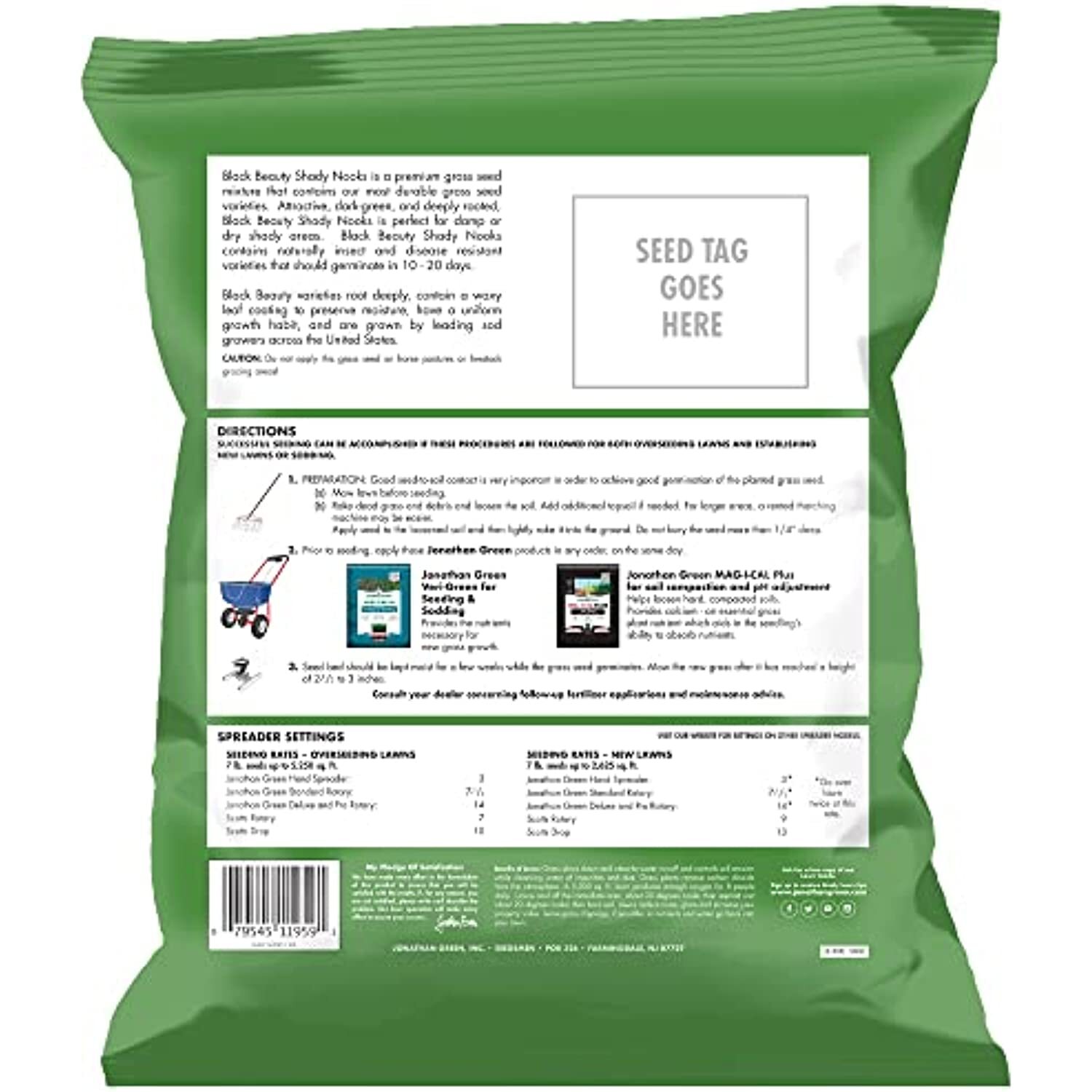 Jonathan Green (11959) Black Beauty Shady Nooks Grass Seed – Cool Season Lawn