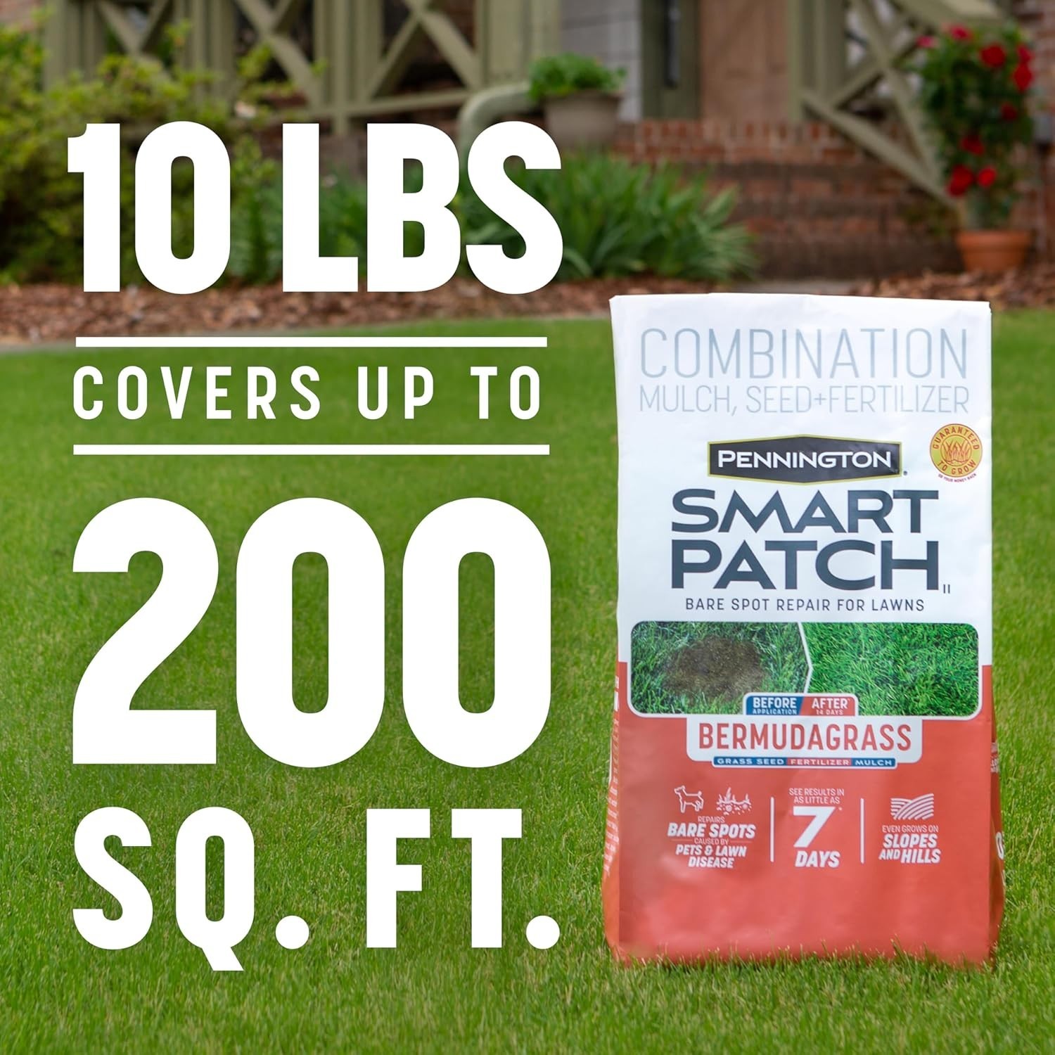 Smart Patch Bermuda Grass Seed with Mulch and Fertilizer