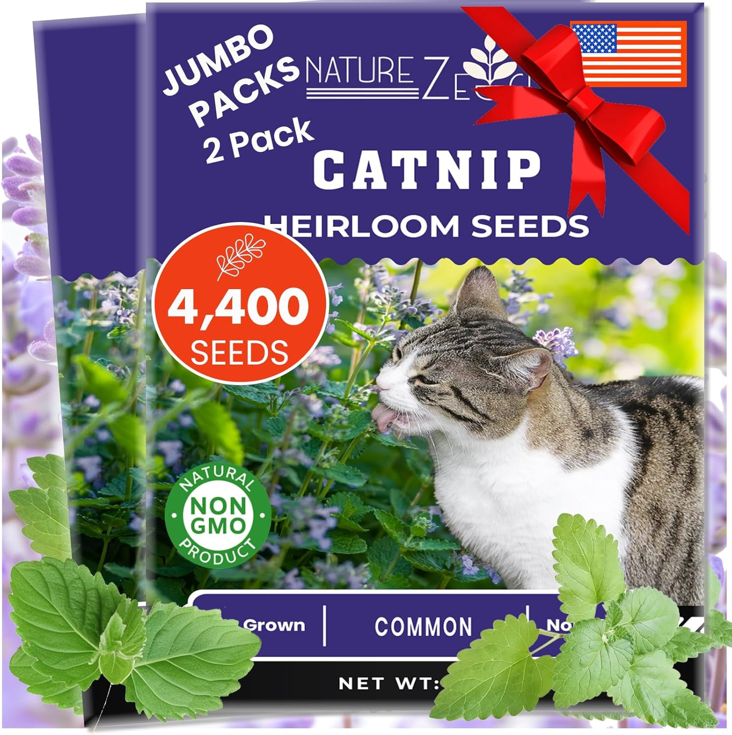 Catnip for Planting, 2.6 Grams, 4400+ Herb , Indoor or Outdoor Growing, Your Ca