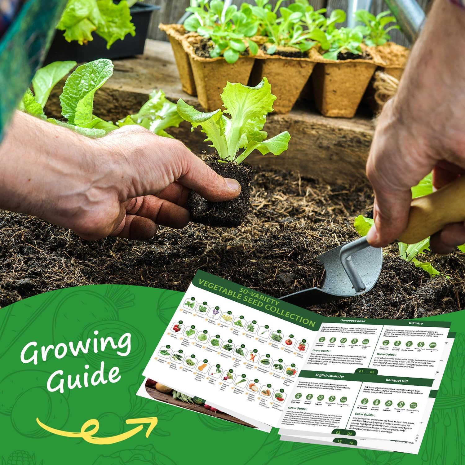 30 Heirloom seed Varieties for Planting, 12,000+ Garden Seeds – Survival Non-GMO