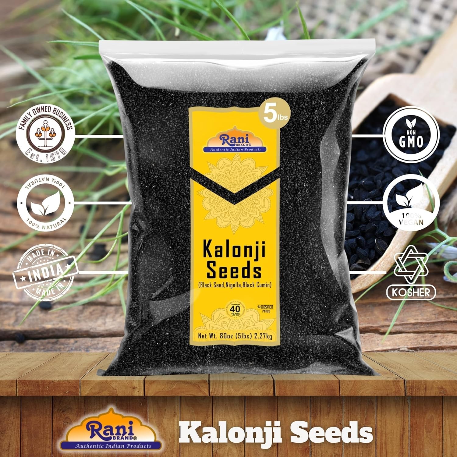 Rani Kalonji Black Seed – 80oz All-Natural, Non-GMO Indian Spice