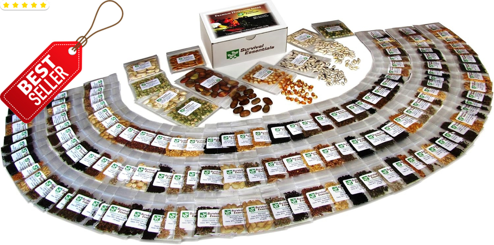 Heirloom Seeds 135 Variety Vegetable Fruit Herb Non-GMO Planting Kit US