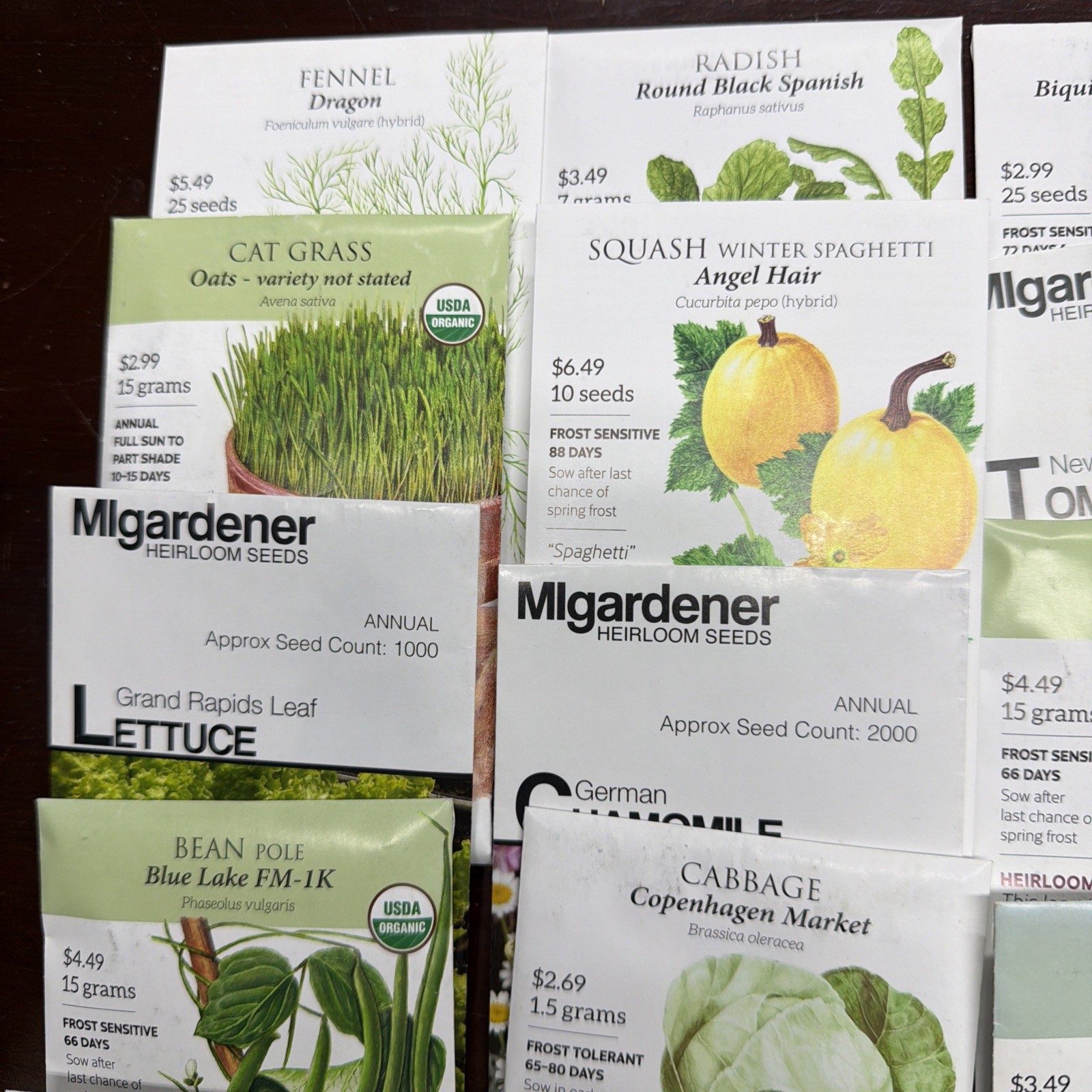 20 Packs Veggie Vegetable Flower Herb Garden Seeds Nice Variety