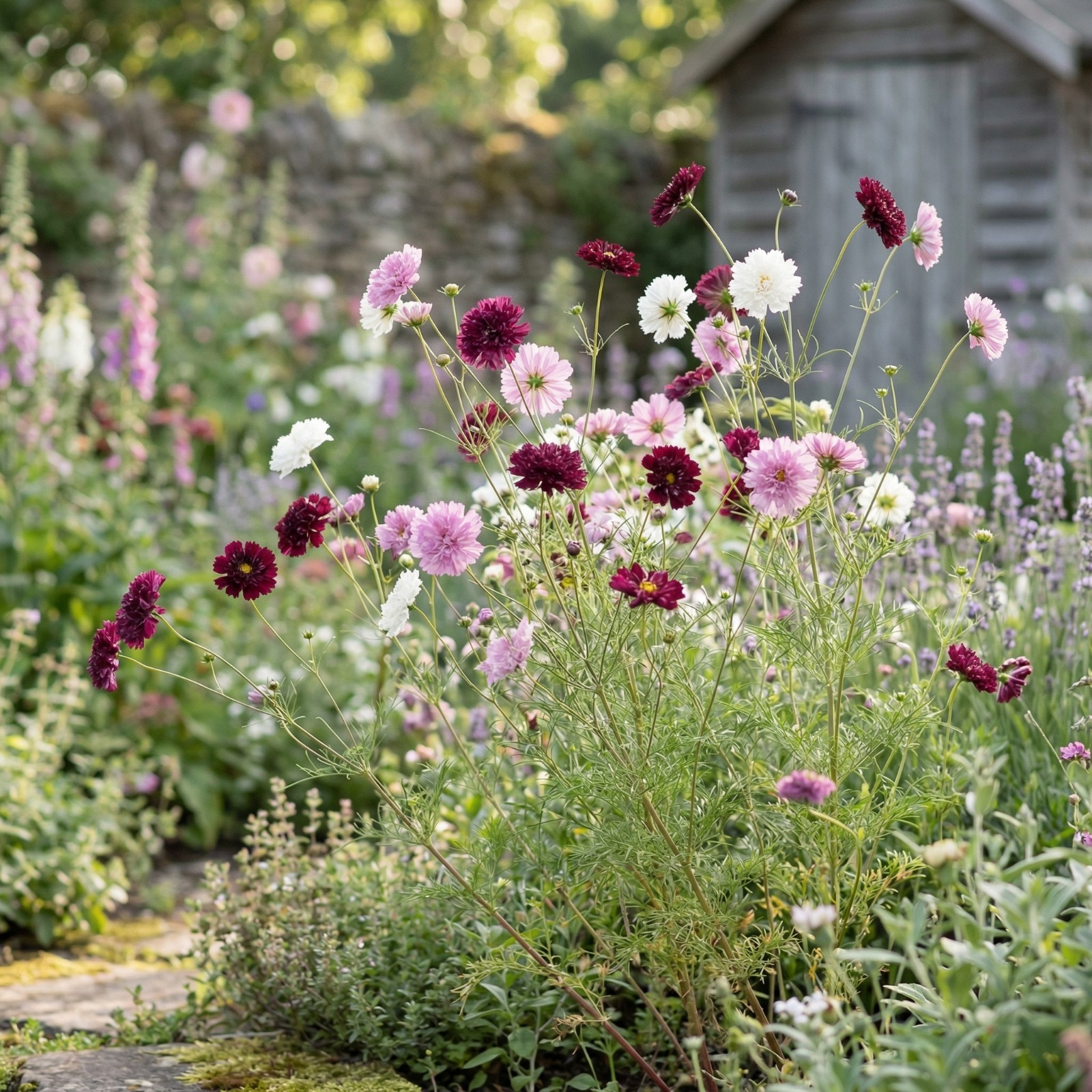Cosmos DOUBLE CLICK MIX Cut Flower Bride Garden Elegant Blooms Heirloom 25 Seeds