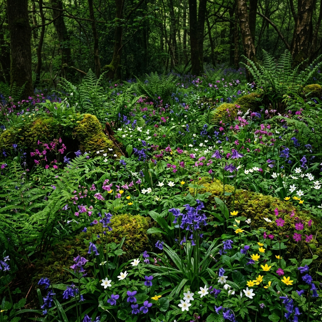 350 Shade Loving Woodland Wildflower Mix Seeds for Planting – Premium Heirloom