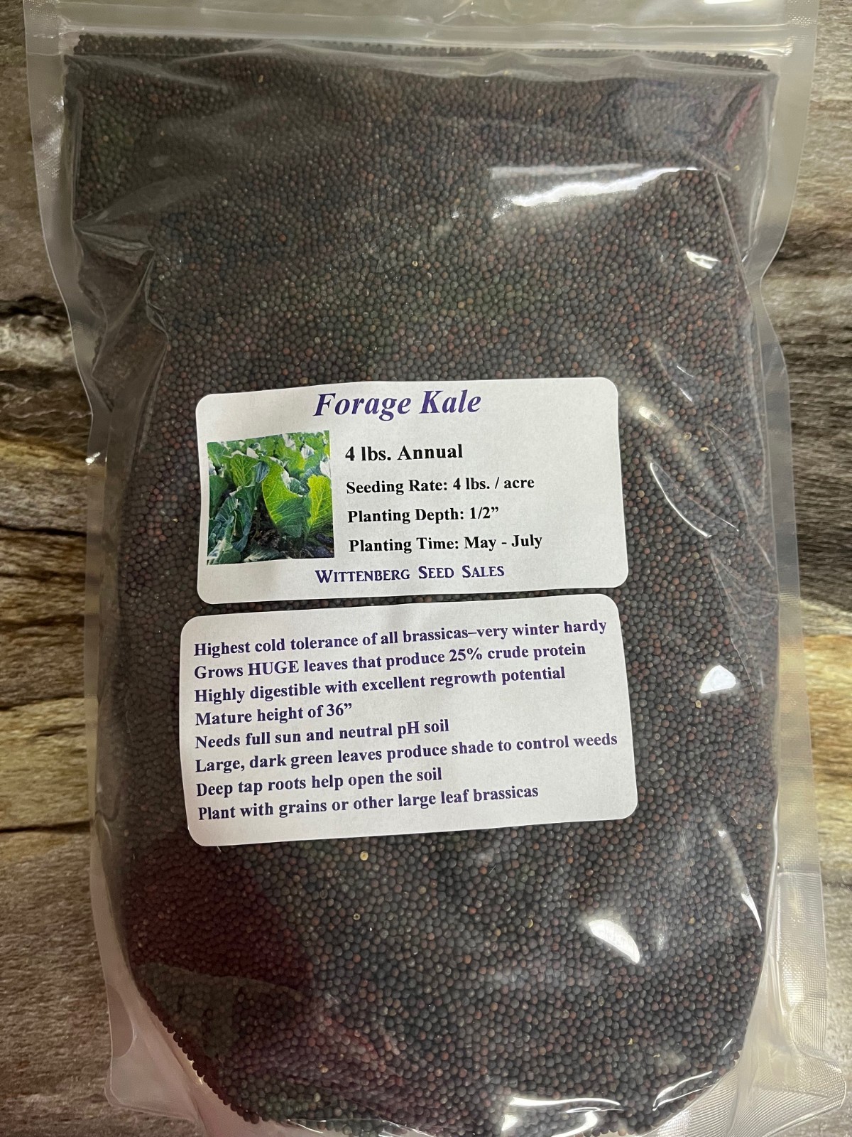 4 lbs Forage Kale – Deer Food Polt / Wildlife Seed – Brassica