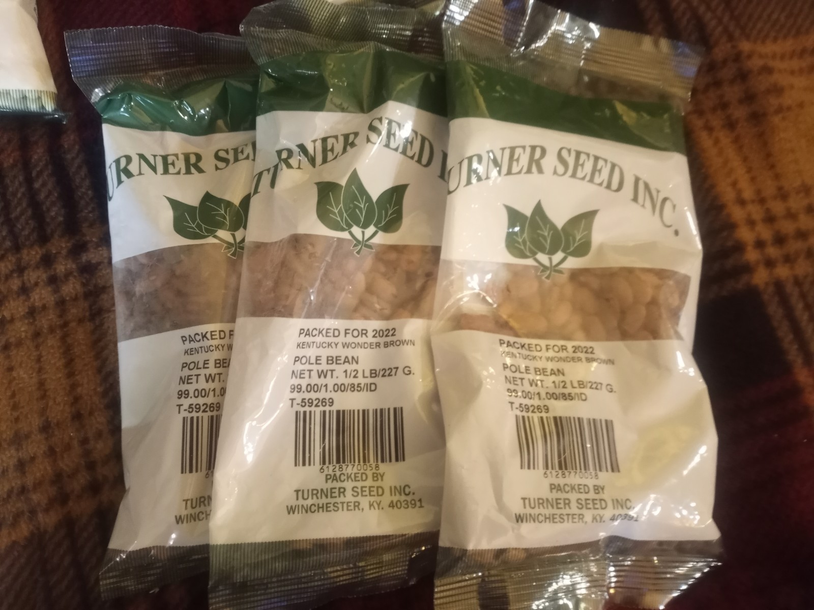 Blue Lake Bush Bean Kentucky Wonder Mtn. White 1/2 Pound Seeds Packed For 2022