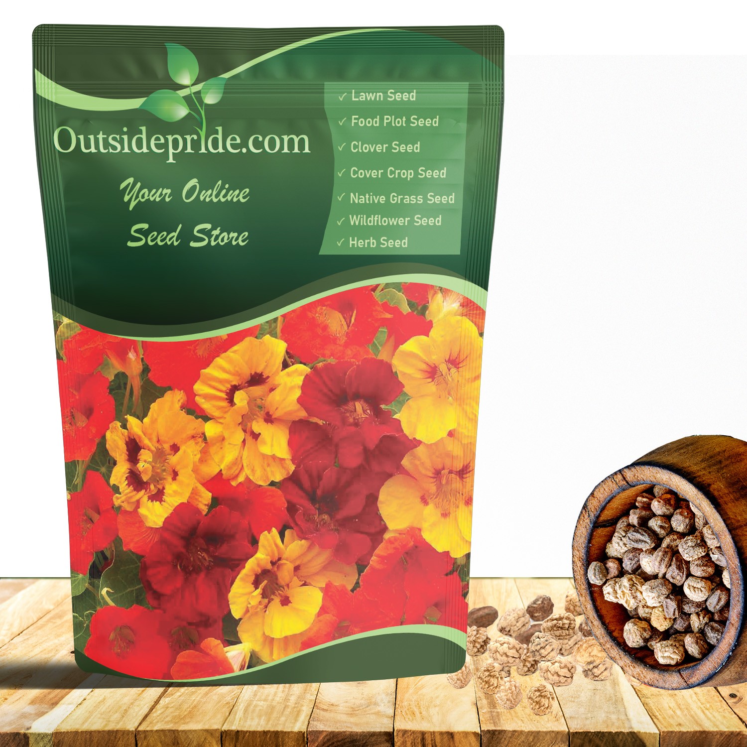 5 LB Nasturtium Seed Mix For Planting – Jewel Mix Flower Seeds
