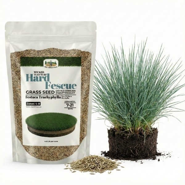 Old Cobblers Farm™ Wicked Tuff Turf Hard Fescue Grass Seed – Drought Resistant