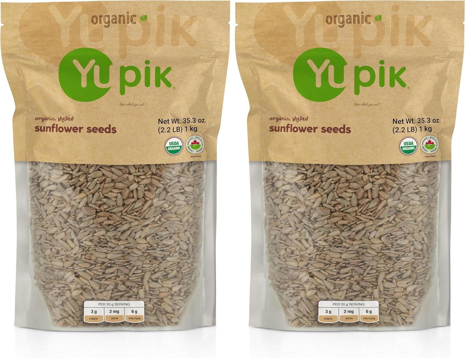 Organic Sunflower Seeds, No Shell, 2.2 Lb (35.2 Oz), Non-Gmo, Vegan, Gluten-Free