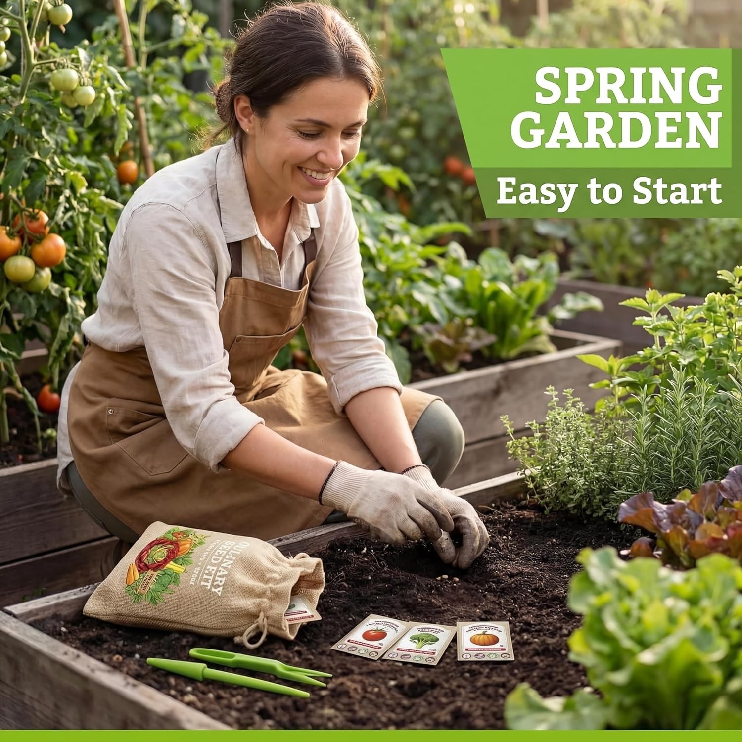 Culinary Vegetable & Herb Seeds Variety Pack – 30 Heirloom Non-GMO Garden See…