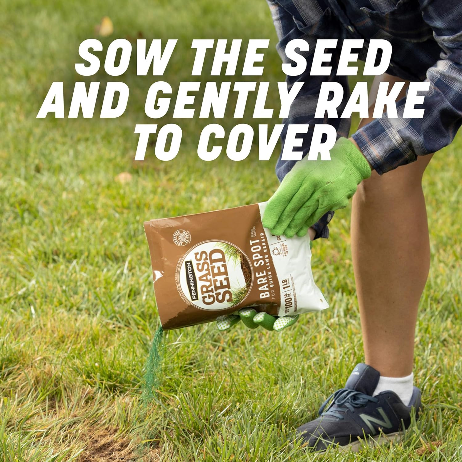 Pennington Bare Spot Repair Mix Central,1 LB, Grass Seeds for Lawn