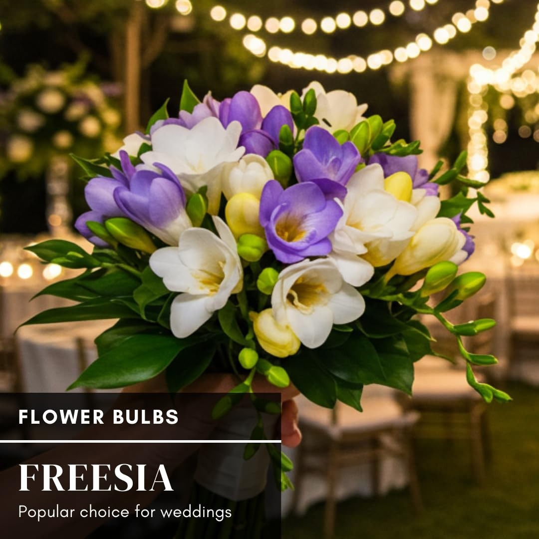 Double Freesia Flower Bulbs for Spring Planting – Mixed Colors for Bouquets -…