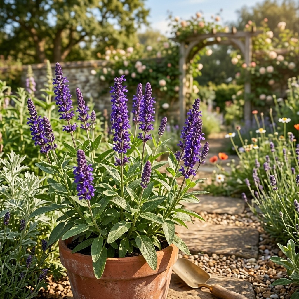 350 Pcs Garden Sage Seeds Ornamental Perennial Herb for Flower Yard Greening