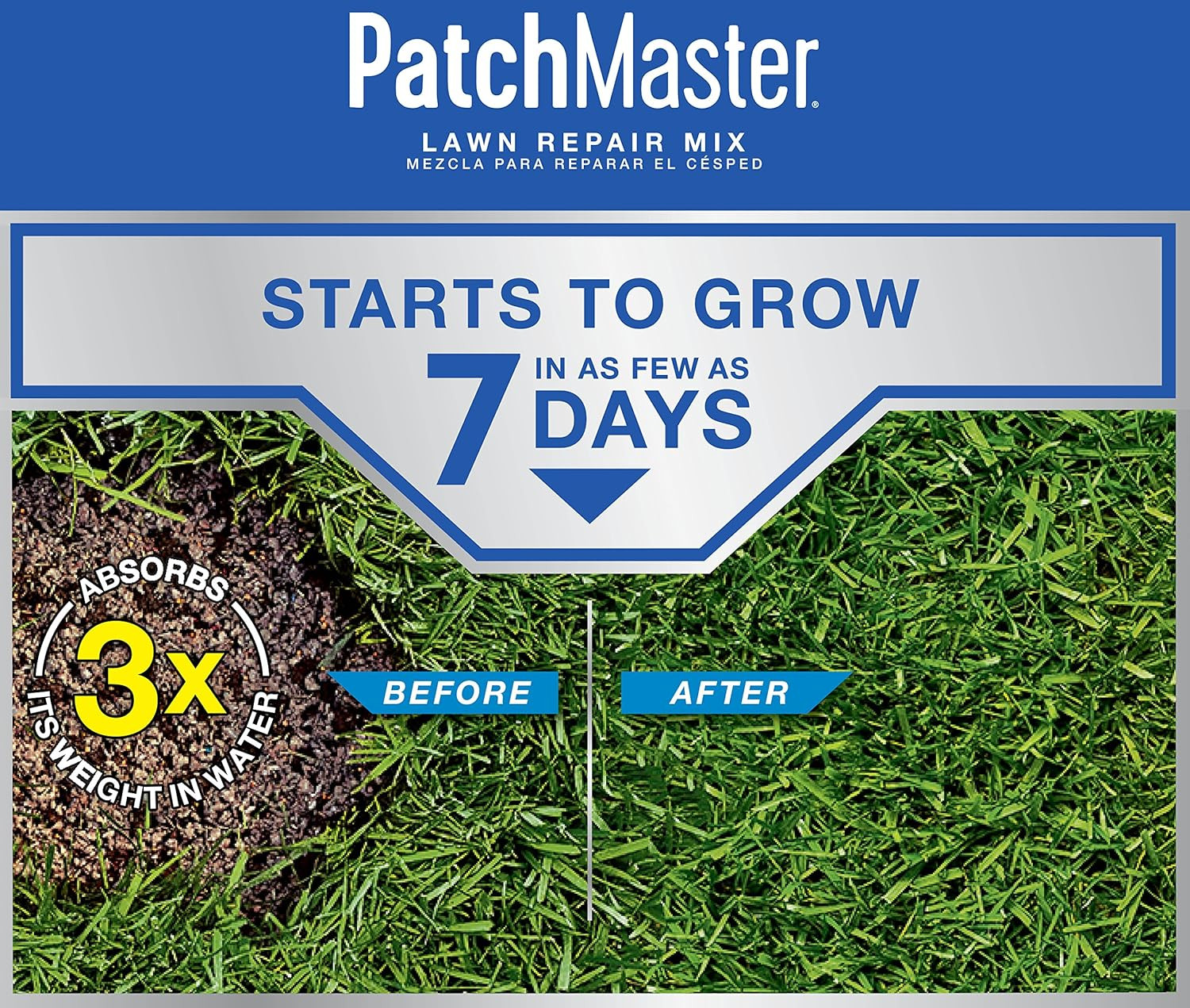 Lawn Repair Mix Sun & Shade, Grass Seed, Fertilizer & Mulch, 4.75 lb