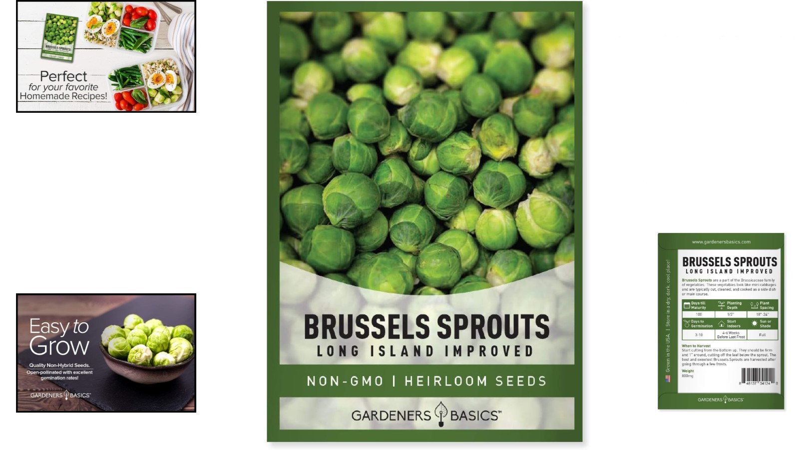 Long Island Improved Brussels Sprouts Seeds – 225 Count, Perfect for All Seasons