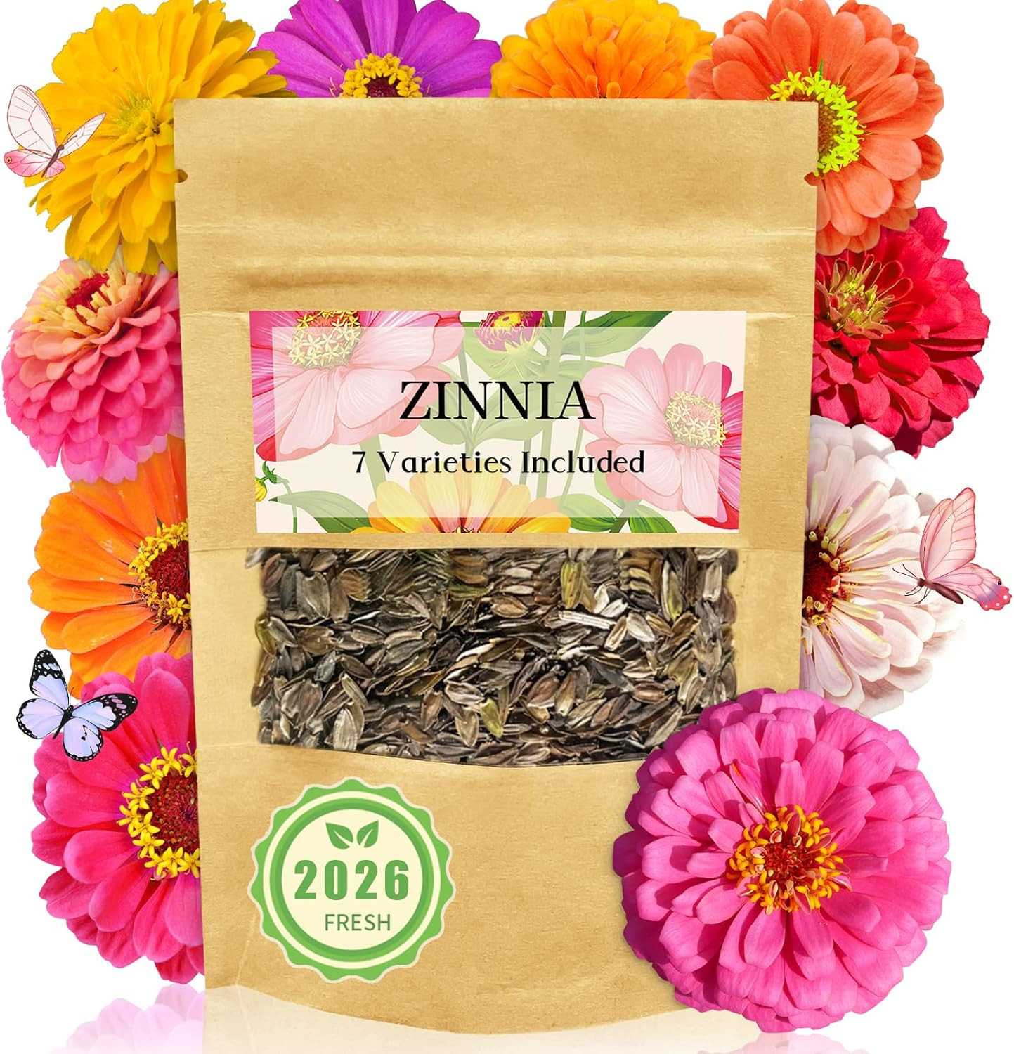 Zinnia Seeds Bulk 5,000+ | Outdoor Flower for Planting |Giant Zinnia Seeds fo…
