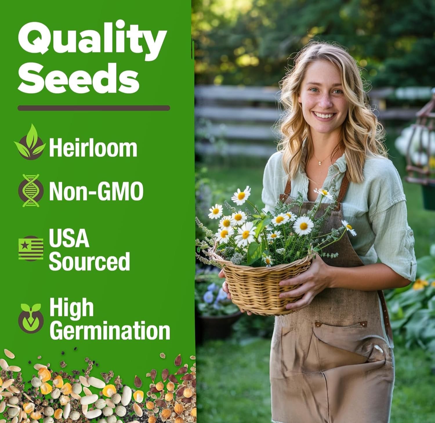 Medicinal Herb Seeds Vault – 2000+ Seeds, 6 Non-GMO Varieties, 90% Germination