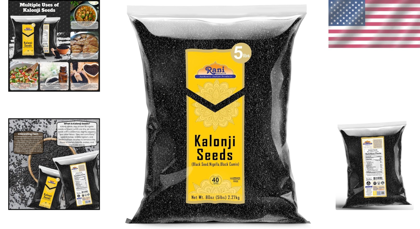 Rani Kalonji Black Seed – 80oz All-Natural, Non-GMO Indian Spice