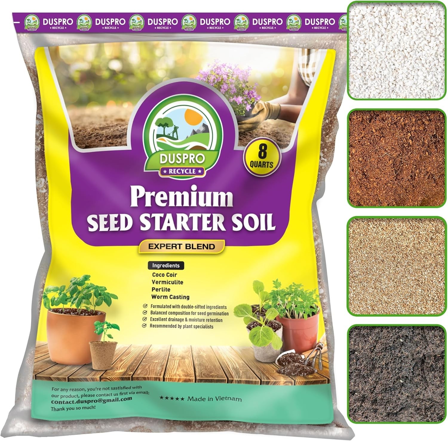 Seed Starting Mix 8 QRT – Moisture Retention & Aeration