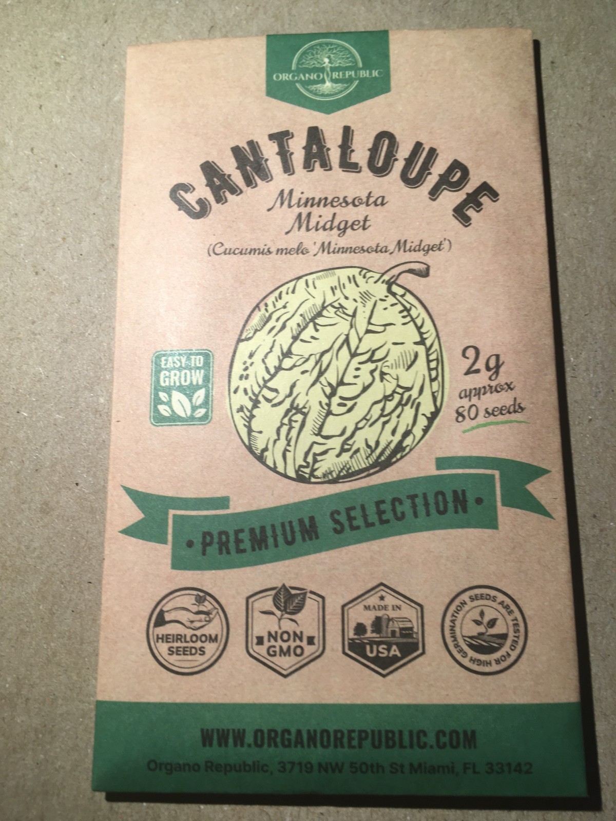 Cantaloupe Minnesota Midget Seeds – Organo Republic