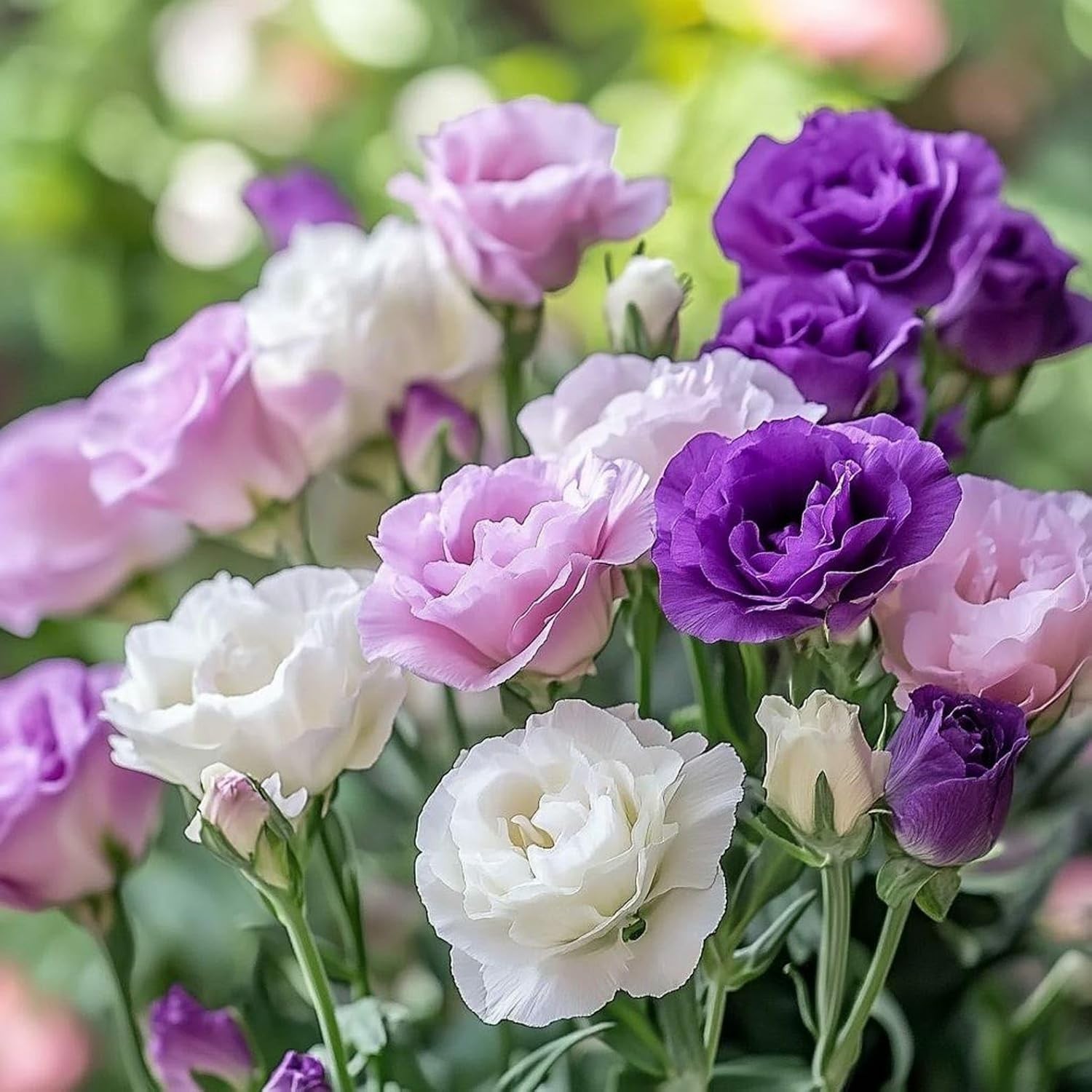 300+Mixed Lisianthus Flower Seeds for Planting Outdoor-Perennial Eustoma Cut Flo