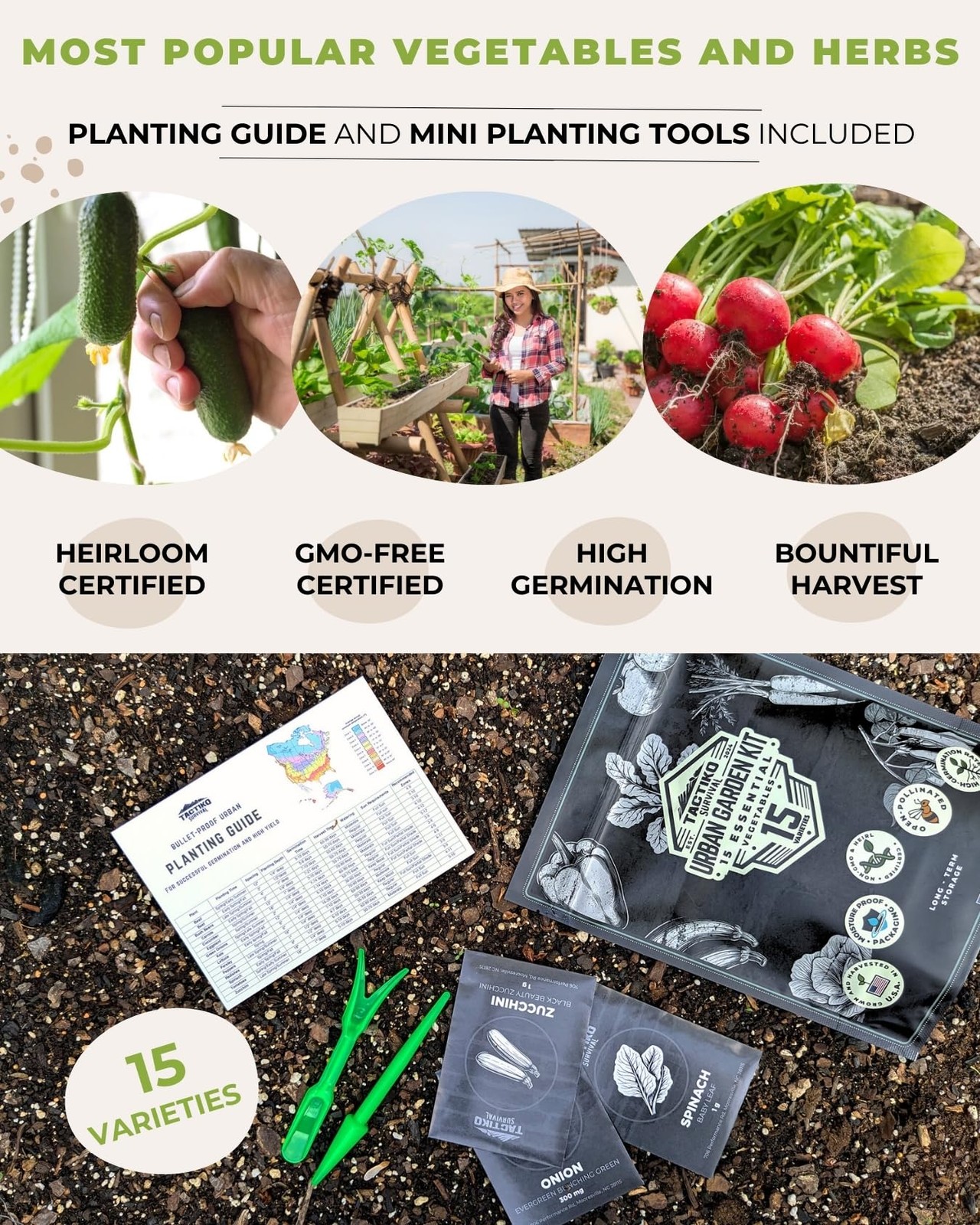 15 Vegetable Kit Varieties for Small Urban Garden, Balconies & Patios – Non-G…
