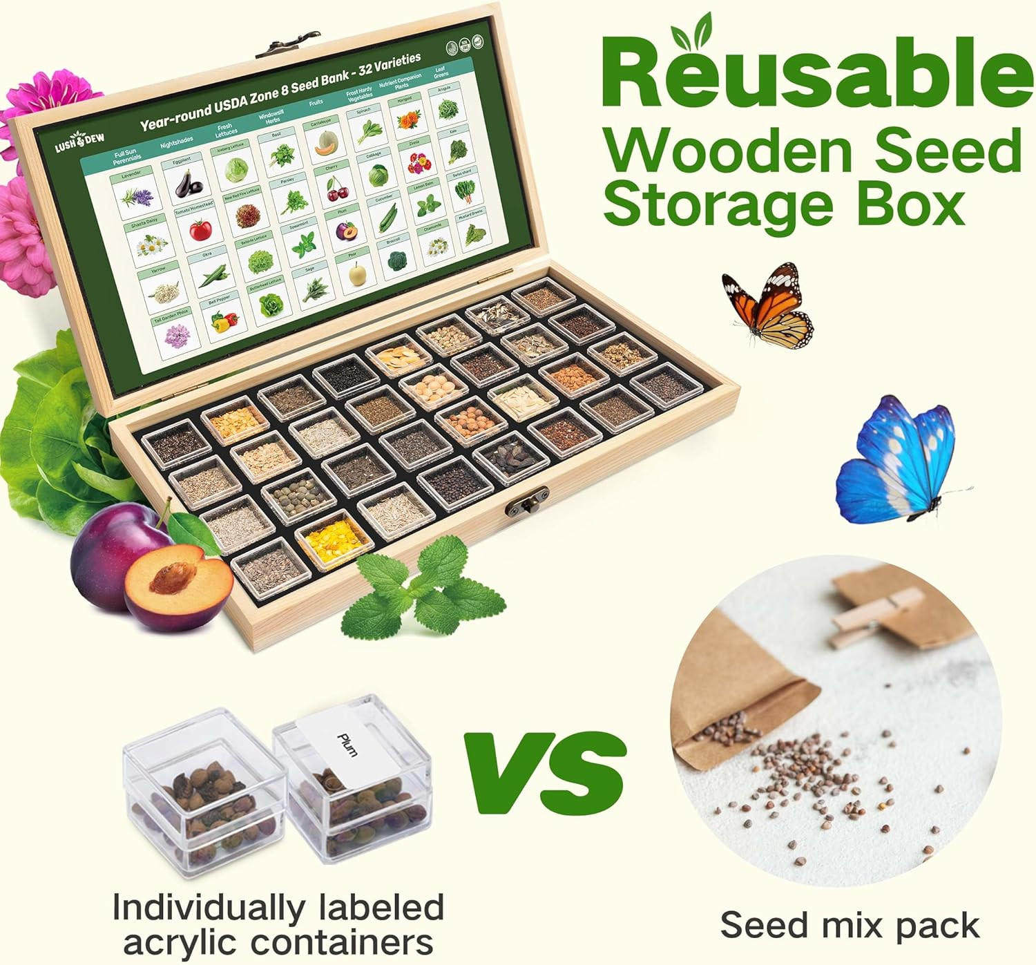 30,000+ Non-GMO Heirloom Seeds for Gardening & Survival Preparedness