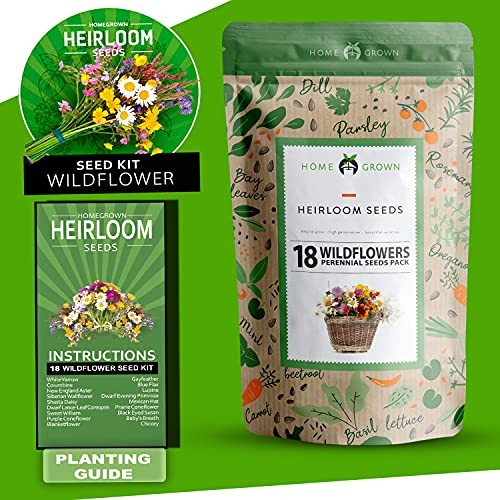 Wildflower Seeds – Premium Flower Seeds [1/4 Pound] Garden Seeds for Perennial