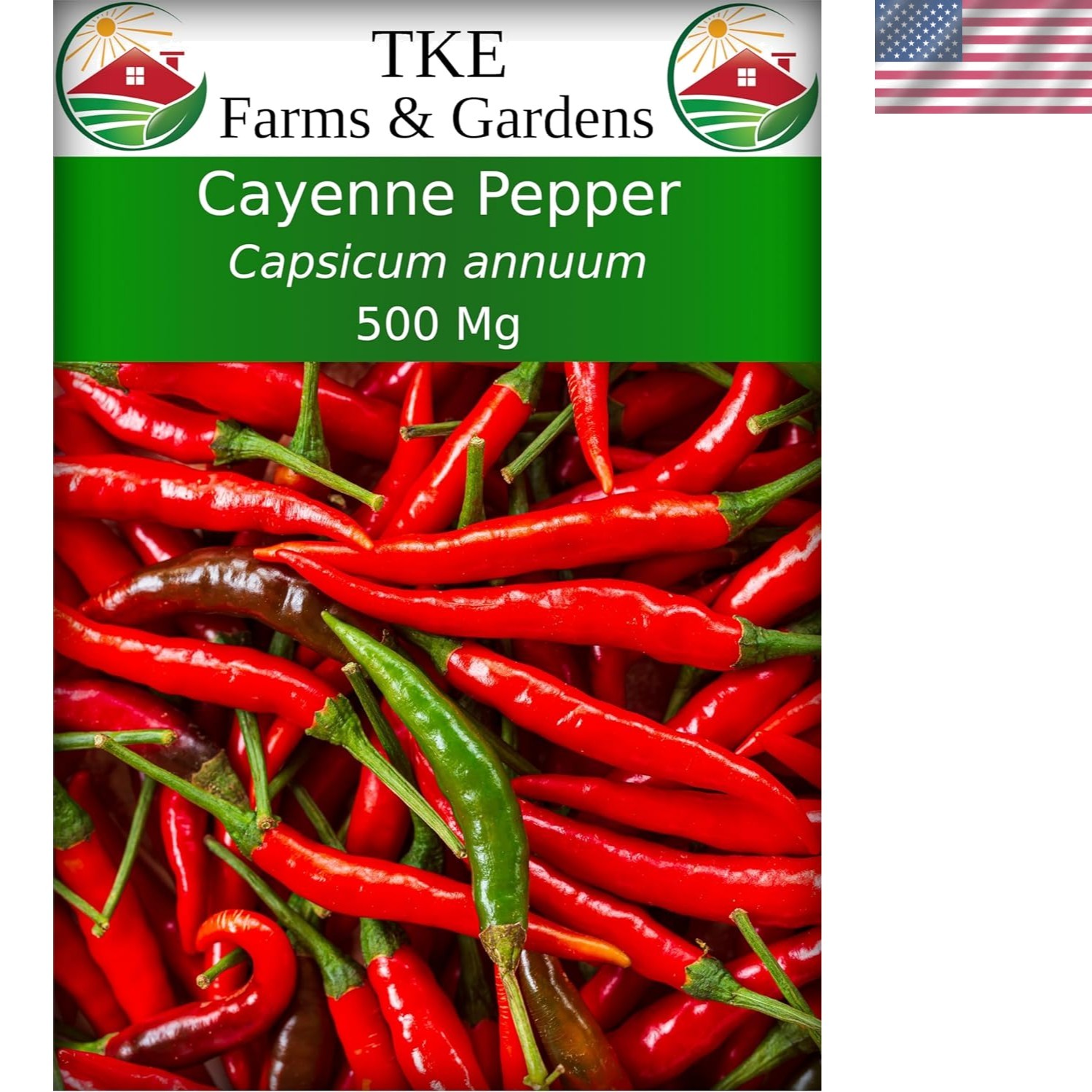 Cayenne Pepper Seeds for Planting, 500 mg, 70 Heirloom Seeds, Non-GMO, Instru…