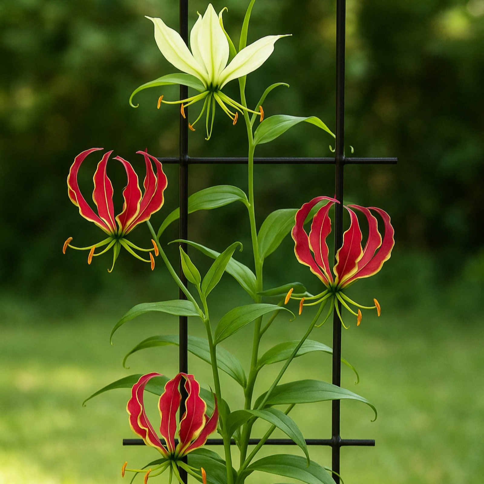 Gloriosa Party Streamers Mix 3 Tubers, Unusual Summer Flowers, Tropical Vine