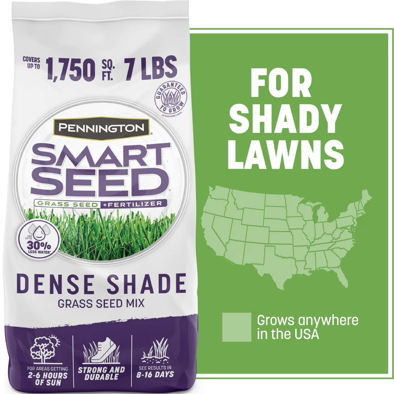 Pennington Smart Seed Dense Shade Grass Mix Fescue Lawn Seed Partial Shade 7 lb