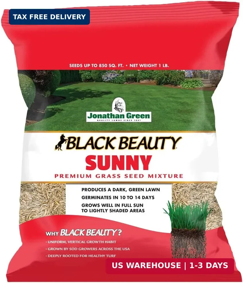 Jonathan Green (10895) Black Beauty Sunny Grass Seed – Cool Season Lawn Seed (1