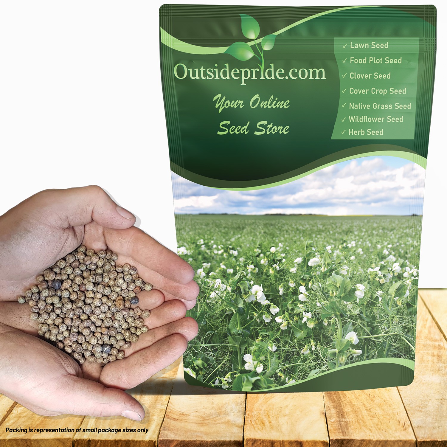 1 LB Field peas for cover crops and food plots
