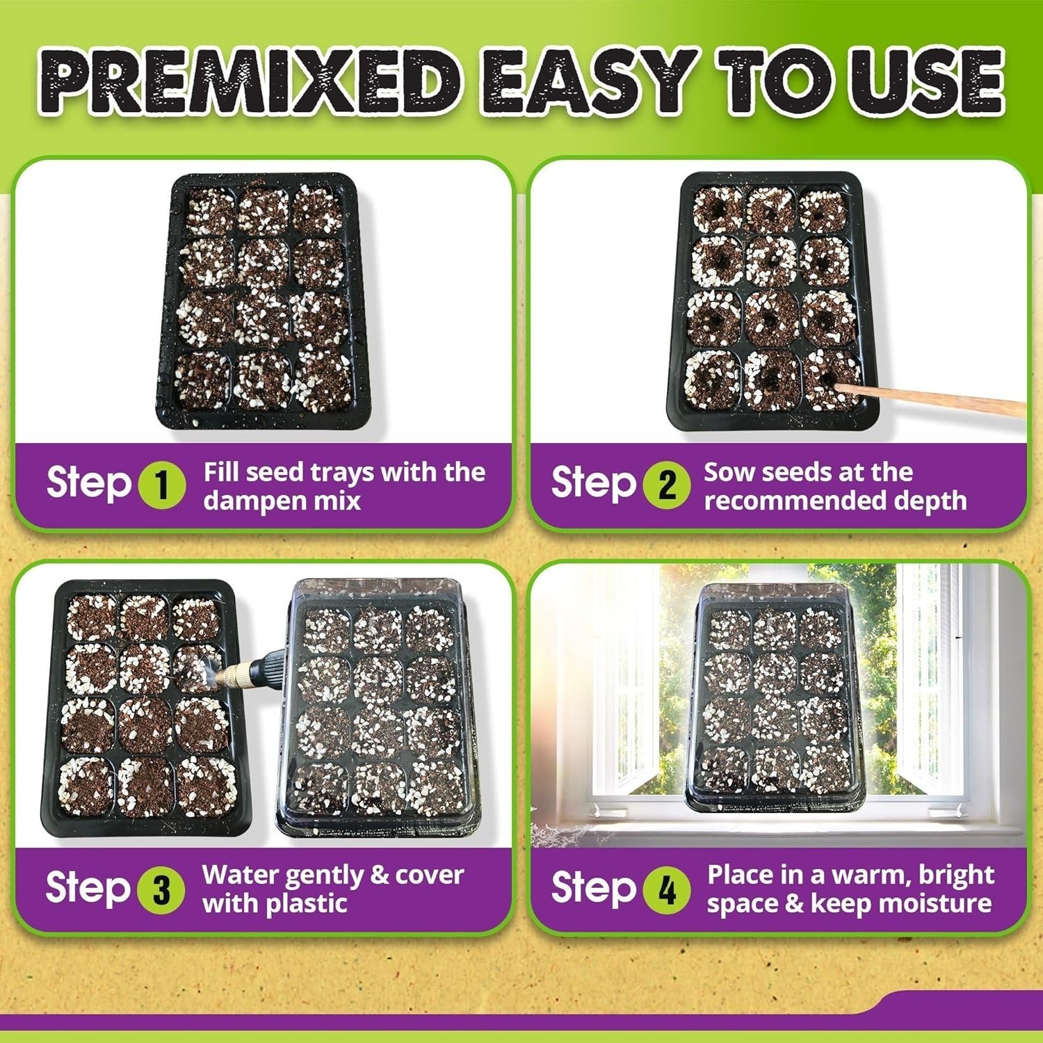 Seed Starting Mix 8 QRT – Moisture Retention & Aeration