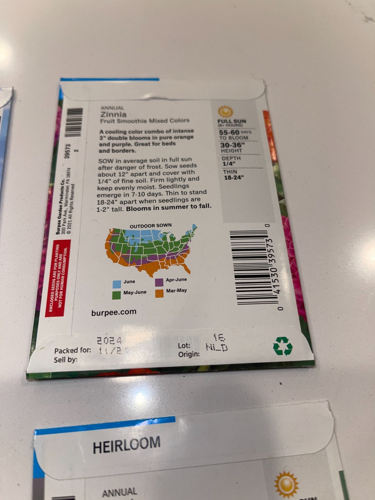 10 PACK BUNDLE LOT ZINNIA SEEDS