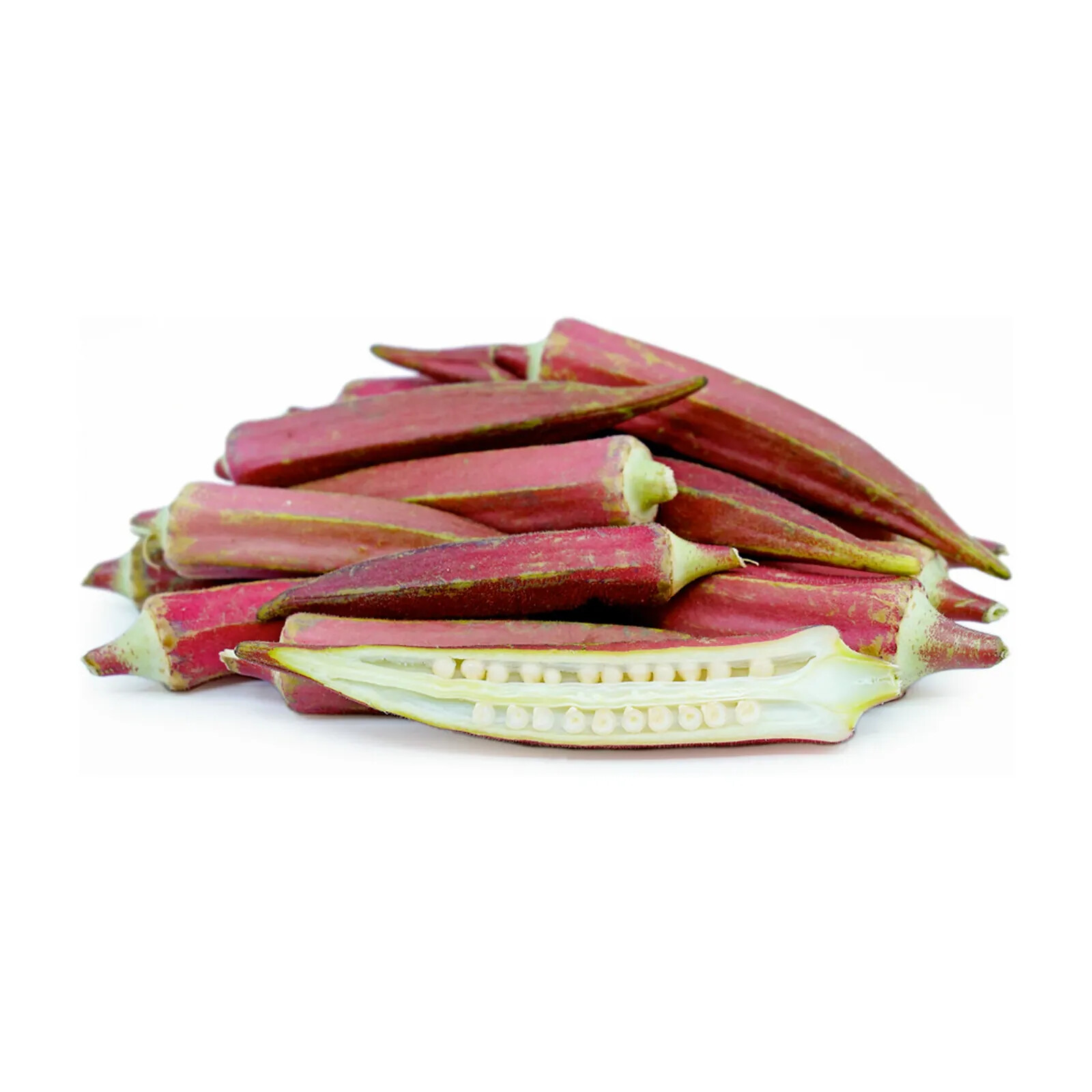 100 Red Burgundy Okra Seeds