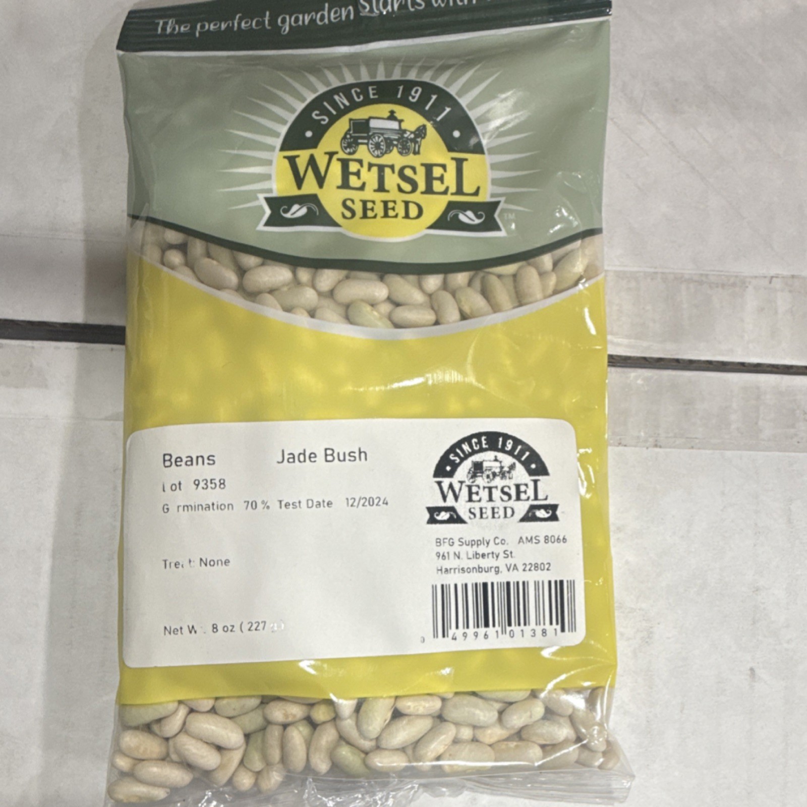 Wetsel Seed Jade Bush Bean Seeds 8 oz MPN 9358 Vegetable Seeds