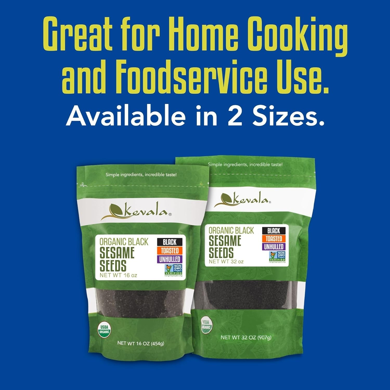Organic Black Toasted Sesame Seeds – Unhulled Seeds for Baking and Cooking, R…